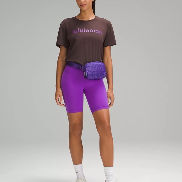 Lululemon 🍋 New everywhere belt bag Wobbly Wordmark , Atomic  Purple Petrol NWT - Picture 2 of 7